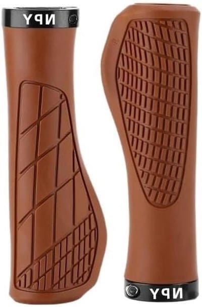 Fietsstuur Handvatten - MTB Grips - Comfortabel Fietsen - Antislip Rubber - 22.2mm - Bruin