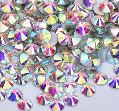 BamBella® Plak strass Steentjes - 1440 stuks - SS10 - AB WIT strass stenen glitters nail art kleding versieren