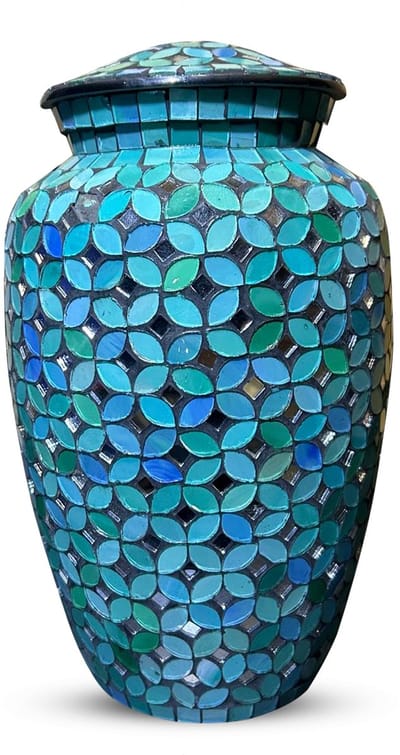XXL As Urn - 3.5 Liter - Crematie Urn - Uniek - Voor Huisdieren of Menselijk As - Crematie As - Mini Urn - Decoratie Urn - Glass Diamond