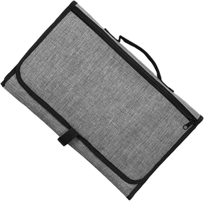 Luier Aankleedkussen - Verschoonmat Reis - Baby Verzorgen - Waterdicht Oxford Doek - 90x61 cm - Grijs