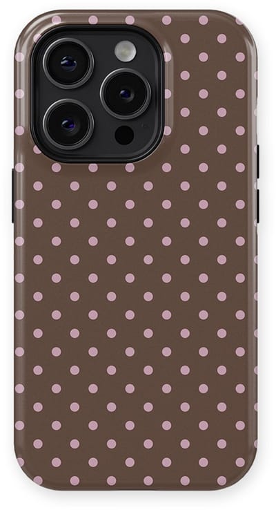 Polka Dots Hoesje geschikt voor iPhone 14 Pro | Geschikt Voor Mag | Stippen Design Backcover geschikt voor iPhone 14 Pro Choco Blush