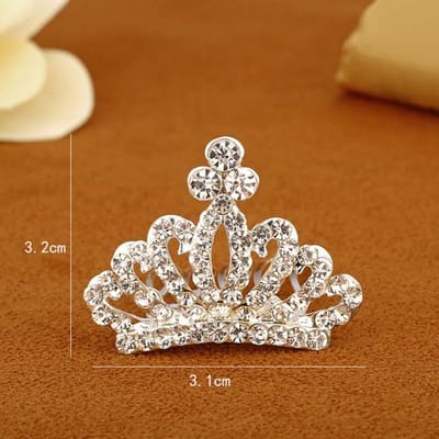 Mini Kronen voor Kinderen Haarjuwelen Kleurrijke Glanzende Kristal Haarkammen Kleine Tiara's Meisjes Verjaardagsfeest Prinses Haarversieringen