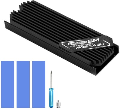 Dunne M.2 SSD Koellichaam 2280 met Nano-Warmtegeleidingspads - Dubbelzijdig en Geschikt voor PC, PS5 en Gaming-Laptops