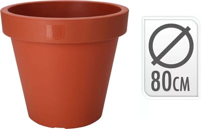 BLOEMPOT EK ROND 80CM TERRACOTTA