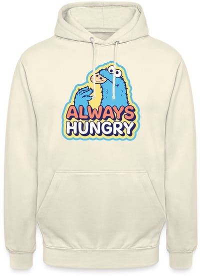 Sesamstraat Koekiemonster Altijd Hongerig Hoodie Unisex