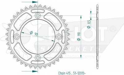 Couronne de transmission Esjot pour moto Husqvarna 50 TC 2017 à 2019 40 dts P415