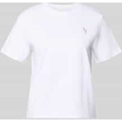 Katoenen T-shirt met print aan de voorkant en logo patch voor dames s.Oliver