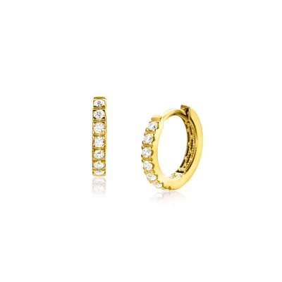 ZINZI 14K Gouden Oorbellen met Witte Zirkonia ZGO321Z