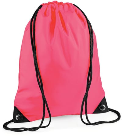 Premium Gymsac Sporttas BagBase - 11 Liter Fluorescent Pink