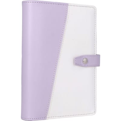 A6 Budget Binder Multifunctioneel Vakontwerp Draagbare PU Lederen Notitieboek Binder voor Kantoor School paars