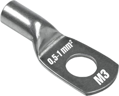 Kalitec NR1-M3 buiskabelschoen puur nikkel 0,5-1mm² M3 I voor zeer hoge temperaturen tot 650°C