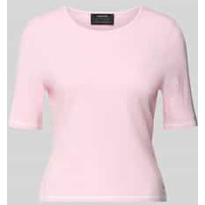 Gebreid shirt van viscosemix met ronde hals
