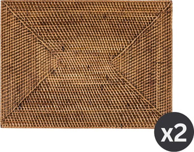Placemat RATTAN - SET/2 - 30x40 cm, Bruin