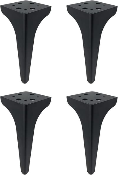 Meubelpoten Set - Tafelpoten Bankpoten - Meubels Upgraden - Sterk Draagvermogen - 19.5 cm - Zwart