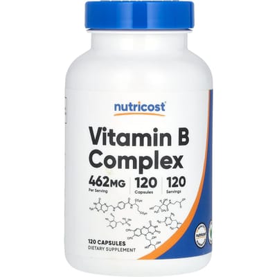 Nutricost, vitamine B complex, 462 mg, 120 capsules