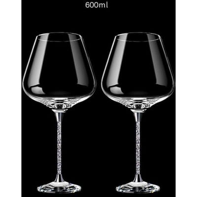 2 stuks Wijnglazen Kristal Transparant Mondgeblazen Loodvrij Glas Kopje Goede Cadeaus voor Huwelijksverjaardag Vaderdag Wijnproeverij 501-600ml