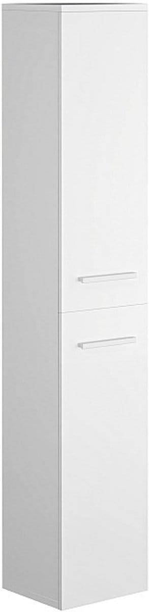 Vente-unique Hangende badkamerkolom - 6 planken - Wit - L30 x D25 x H160 cm - KAYLA