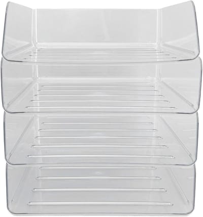 Papier Organizer - Documentenlade - Bureau Opruimen - Stapelbaar Ontwerp - A4 Formaat - Transparant