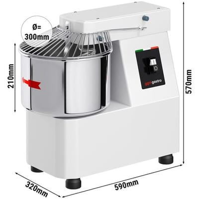 GGM Gastro Teigknetmaschine - 15 Liter / 10 kg - mit festem Kessel