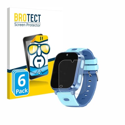 BROTECT - Screenprotector voor Noctiluxia 4G Kids Smartwatch - Folie Beschermfolie transparant 6 Stuks