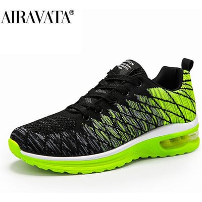 Paar loopschoenen mode ademend buiten mannelijke sportschoenen lichtgewicht sneakers dames comfortabele sportschoenen 46 groen