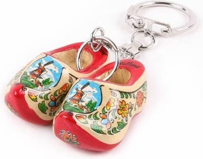 Sleutelhanger Klomp Dubbel Holland Rode Zool 4 Cm - Souvenir
