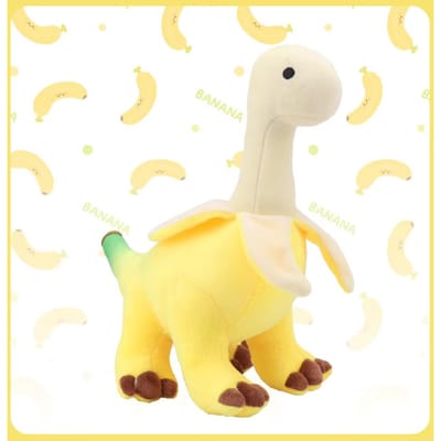 28CM Schattige Gepelde Banaan Brontosaurus Pluche Speelgoed Zachte Knuffel Dinosaurussen Cadeau voor Kinderen Verjaardagscadeau Woondecoratie 28cm geel