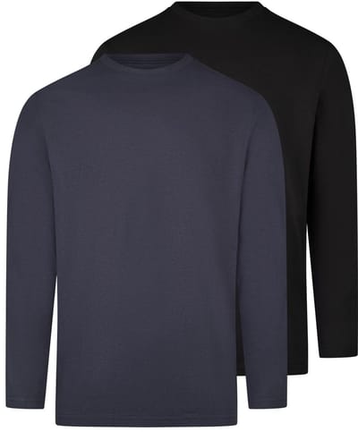 RAGMAN Heren longsleeve 2 pack Basic