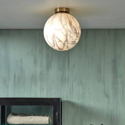 it's about RoMi Plafonniere Carrara - Goud/Wit - Ø28cm - Modern,Luxe