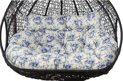 Dubbel Schommelkussen - Eierstoelkussen - Buiten Ontspannen - Waterdicht Polyester - 150x110cm - Bloem Een