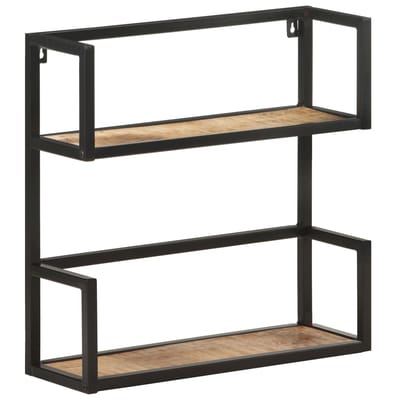 vidaXL - Wandrek - 60x20x60 - cm - ruw - mangohout