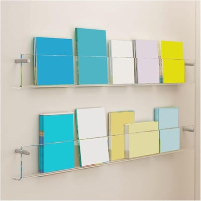 Tijdschriftenhouder - Opberger - Documenten Sorteren - Helder Acryl - Tot 120 cm - Transparant