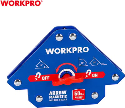WORKPRO WP232057 Lasmagneet met Aan/Uit Schakelaar 159 × 107 × 39 mm – 22 kg Trekkracht – Professioneel