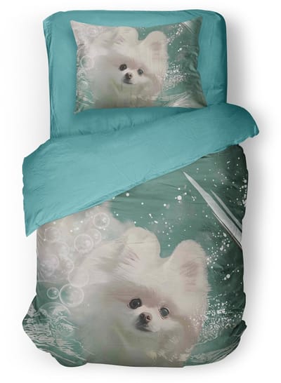 Eleganzzz Kinder Dekbedovertrek Pommelien - Pomeriaan Dekbedovertrek - Green - 140x200/220cm - Dekbedovertrek Kinderen - Micropercal - Eenpersoons