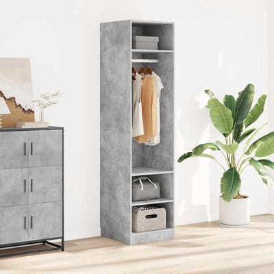 vidaXL - Kledingkast - 50x50x200 - cm - bewerkt - hout - betongrijs