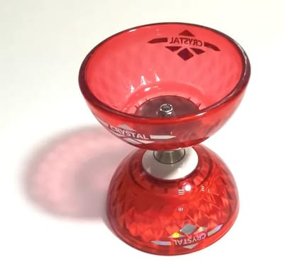Acrobat - Set Bearing diabolo crystal-red + aluminum hand sticks