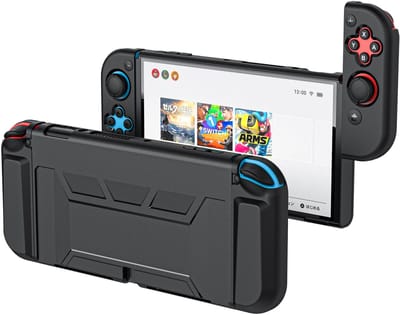 Beschermhoes, Switch OLED-beschermhoes, antislip beschermhoes, geschikt voor Switch OLED-modellen, zwart