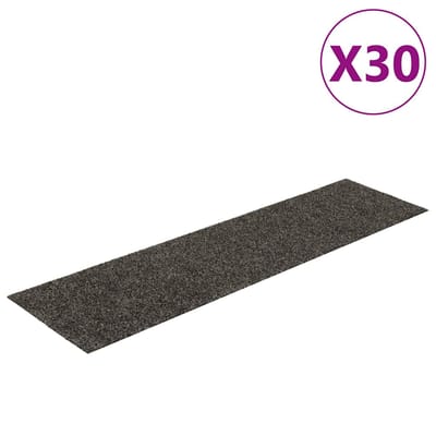 vidaXL - Trapmatten - Zelfklevend - 30 - stuks - 76x20 - cm - Antraciet - Rechthoekig