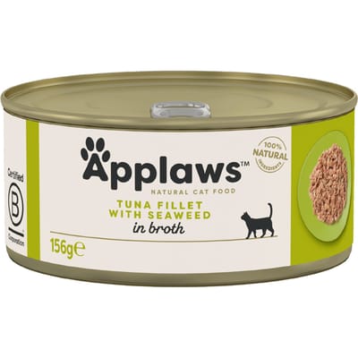 24x156g Tonijn & Zeewier Applaws Kattenvoer