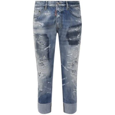Dsquared2 Sailor Jean Blue Versterkte Gescheurde Jeans