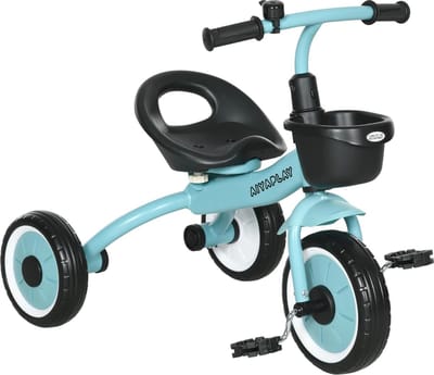 Driewieler Duwfiets voor Kinderen met Zonnekap en Voetensteun - Geschikt voor 9 Maanden tot 5 Jaar - Groen