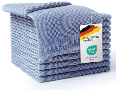 Set van 10 Theedoeken - Zachte, Absorberende Katoenen Keukenhanddoeken 50x70cm
