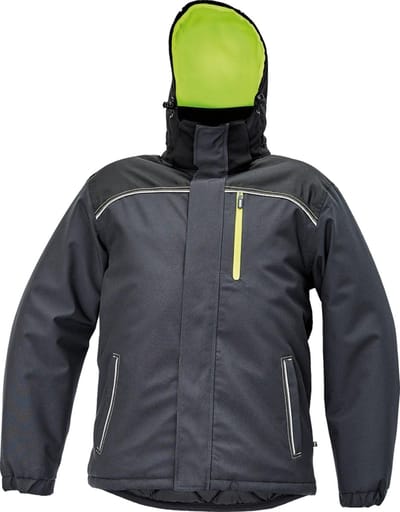 Knoxfield Winterjas parka antraciet/geel, maat 2XL