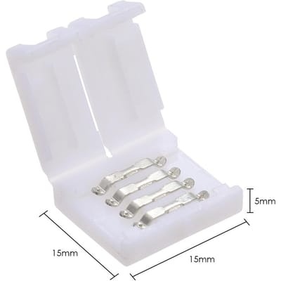 Connecteur de coupleur sans soudure à clipser, 4 broches, bande lumineuse LED RGB 5050 3528 10 pcs