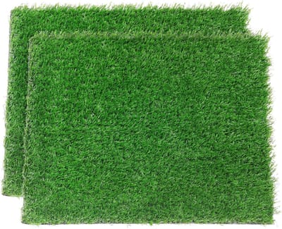 Honden Toilet Vervanging - Kunstgras Pad - Zindelijkheidstraining Honden - Snelle Afvoer Urine - 51x63cm 2 Stuks - Groen