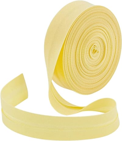 10m Enkele Vouw Biasband, 18mm Geel Quiltinglint voor Schorten, Jassen, Creatief Handwerk en Naaibenodigdheden