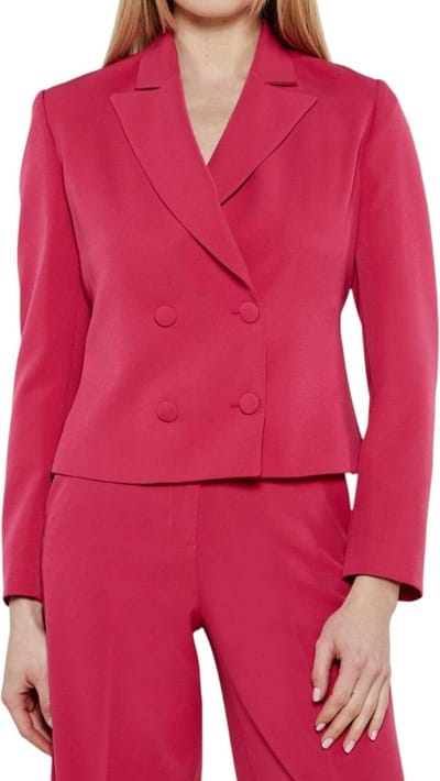 Liu Jo Dames Jas Roze WA5292-TS896/81950 Ecs Giacca Gilet Cropped