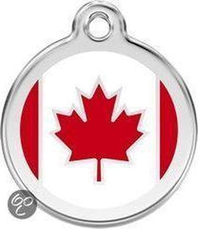 Red Dingo Hondenpenning 20 mm Canada Canadese vlag