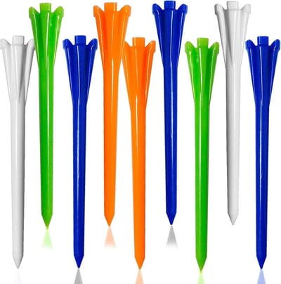 Golf Tees Plastic - Golf T-stukken Gemengde Kleur - Golfen Verbeteren - 5 Klauwen Ontwerp - 30 Stuks 70mm