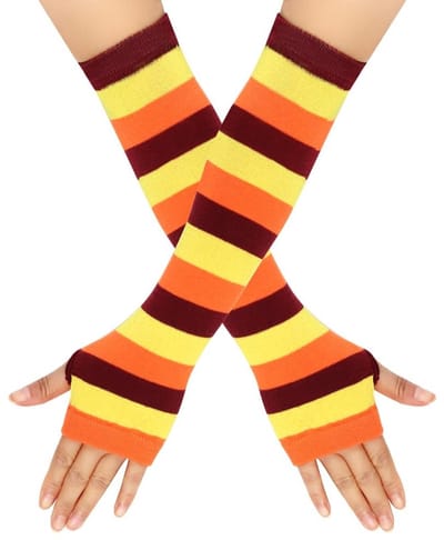 Dailygoods- Vingerloze Handschoenen - Lange Vingerloze Armwarmers - Winter - Dames - Polyester - 31 cm Lang